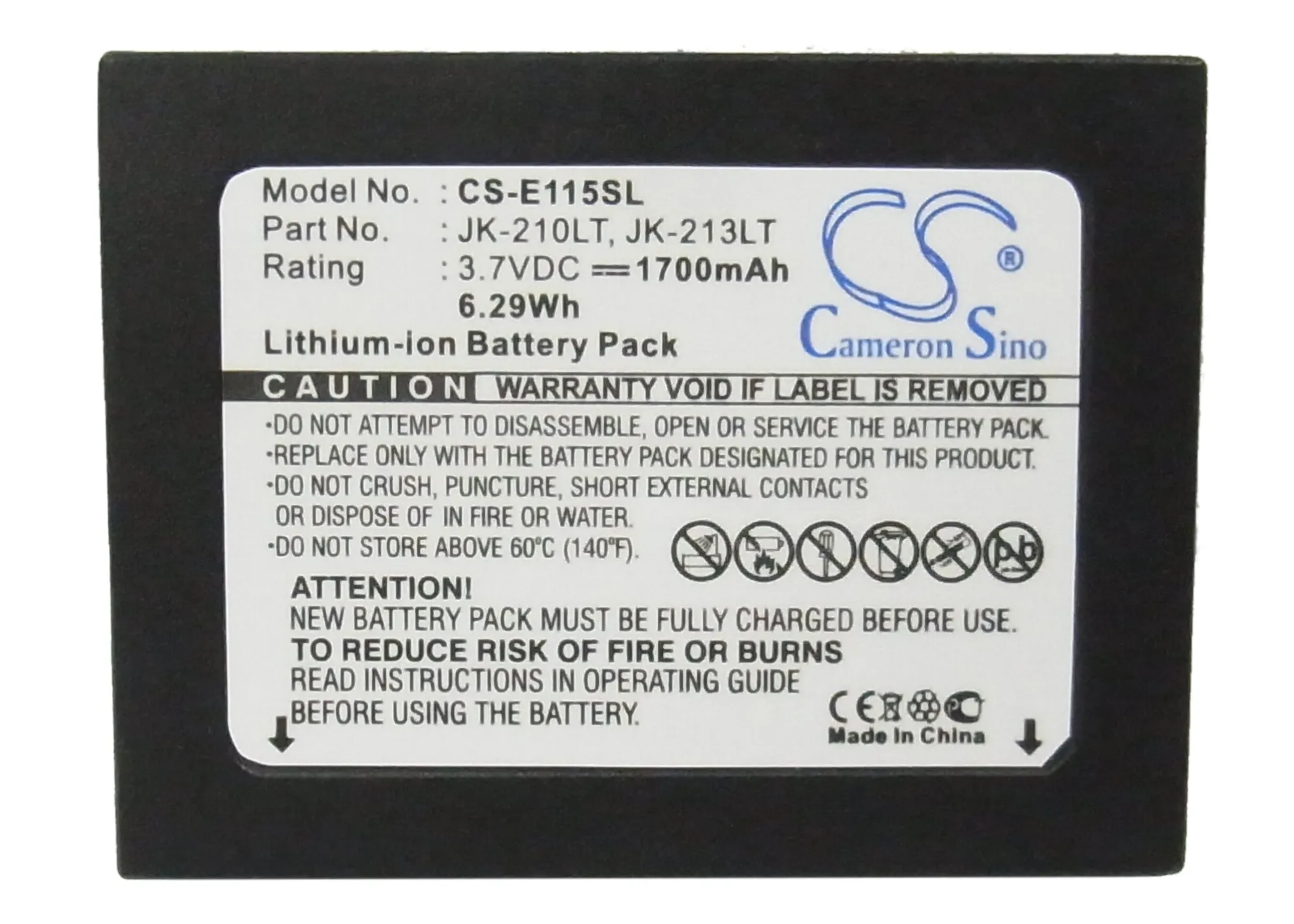 1700mah battery for CASIO Cassiopeia E100,E-115,E-125,E105,E125-C,E500 , JK-210LT