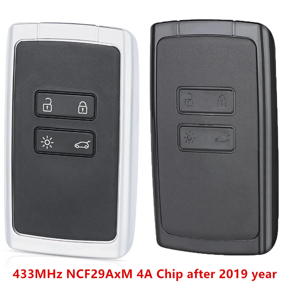 KEYECU Replacement Keyless Smart key Card 433MHz NCF29AxM for Renault Espace 5,Clio 5 Capture || Megan E-Tech Arkana Talisman