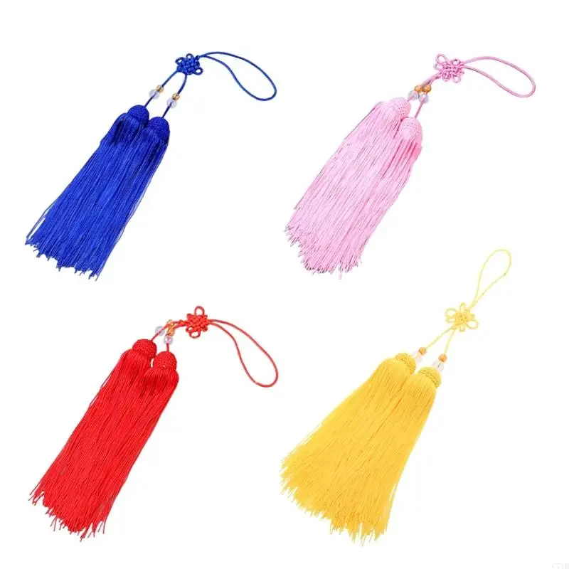 Elegant Ice Silk Taiji Swords Tassels Chinese Knot Decoration for Martial Arts and Drama Performances Kung Fu Accessory