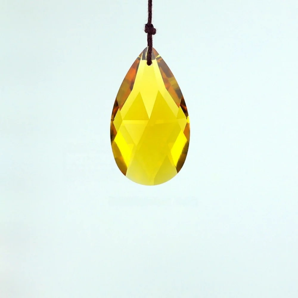 Camal 5pcs Crystal 38mm Waterdrop Colorful Faceted Pendant Prism Chandelier Party Wedding Curtain Christmas Hanging Ornament DIY