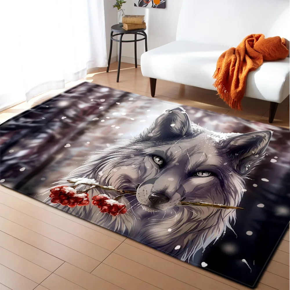 

Cartoon Child Tiger Lion 3D Printing Carpets for Living Room Bedroom Area Rugs Soft Flannel Antiskid Kids Room Crawl Floor Mats