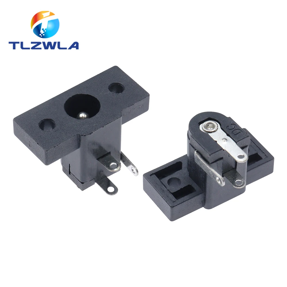 5PCS DC-020 DC Power Socket 5.5x2.1mm DC Power Interface 5.5x2.5mm Panel Digital Accessories with Mounting Holes