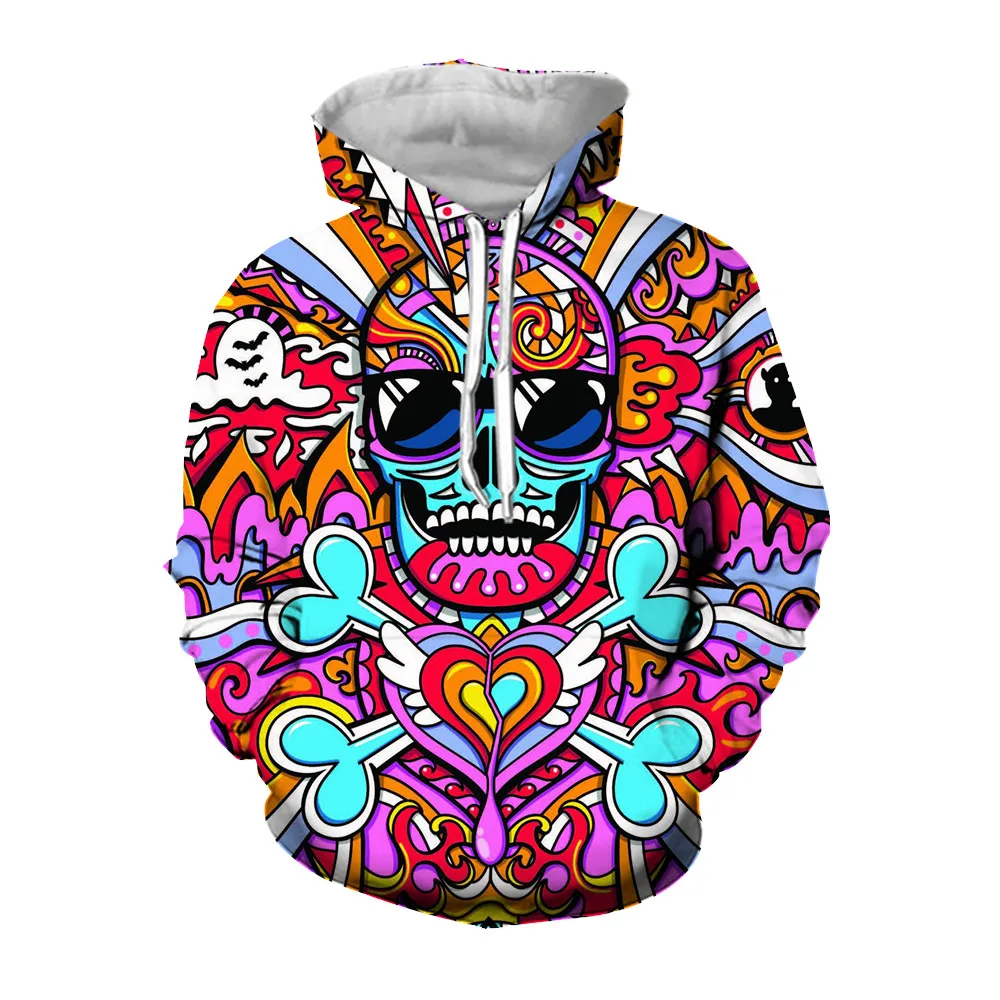 Jumeast 3D Psychedelic Art Printed Hoodies For Men Oversize 2000s Fall Aesthetic Abstract Hoody Coats Y2K UK Drip Hippie Clothes