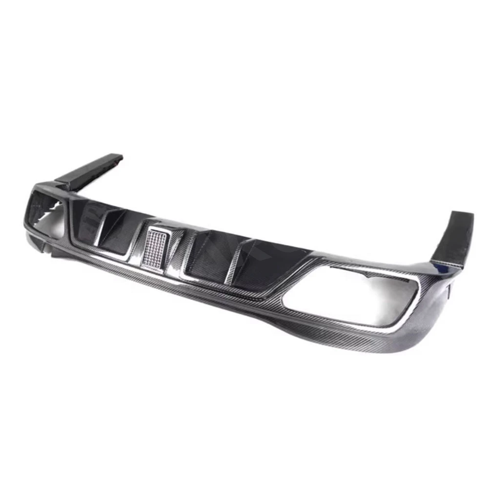 JMCARCOOL Carbon Fiber Rear Lip Diffuser With Light Apron Splitter Canard For Benz S Class W223 S450 S500 Sport 2021-2023