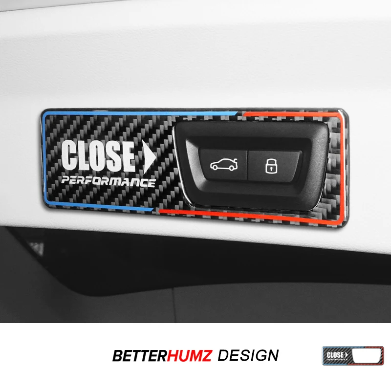Für BMW X5 E70 F15 X6 E71 F16 X3 F25 G01 X4 F26 G02 X1 E84 X2 Carbon Faser Auto Innen Trim Hinten Stamm Schalter Taste Aufkleber
