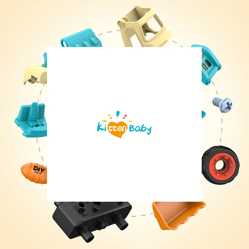 

Детская игрушка-автомобиль для разборки своими руками с гайкой, головоломкой и функцией разборки раздвижных раскопок