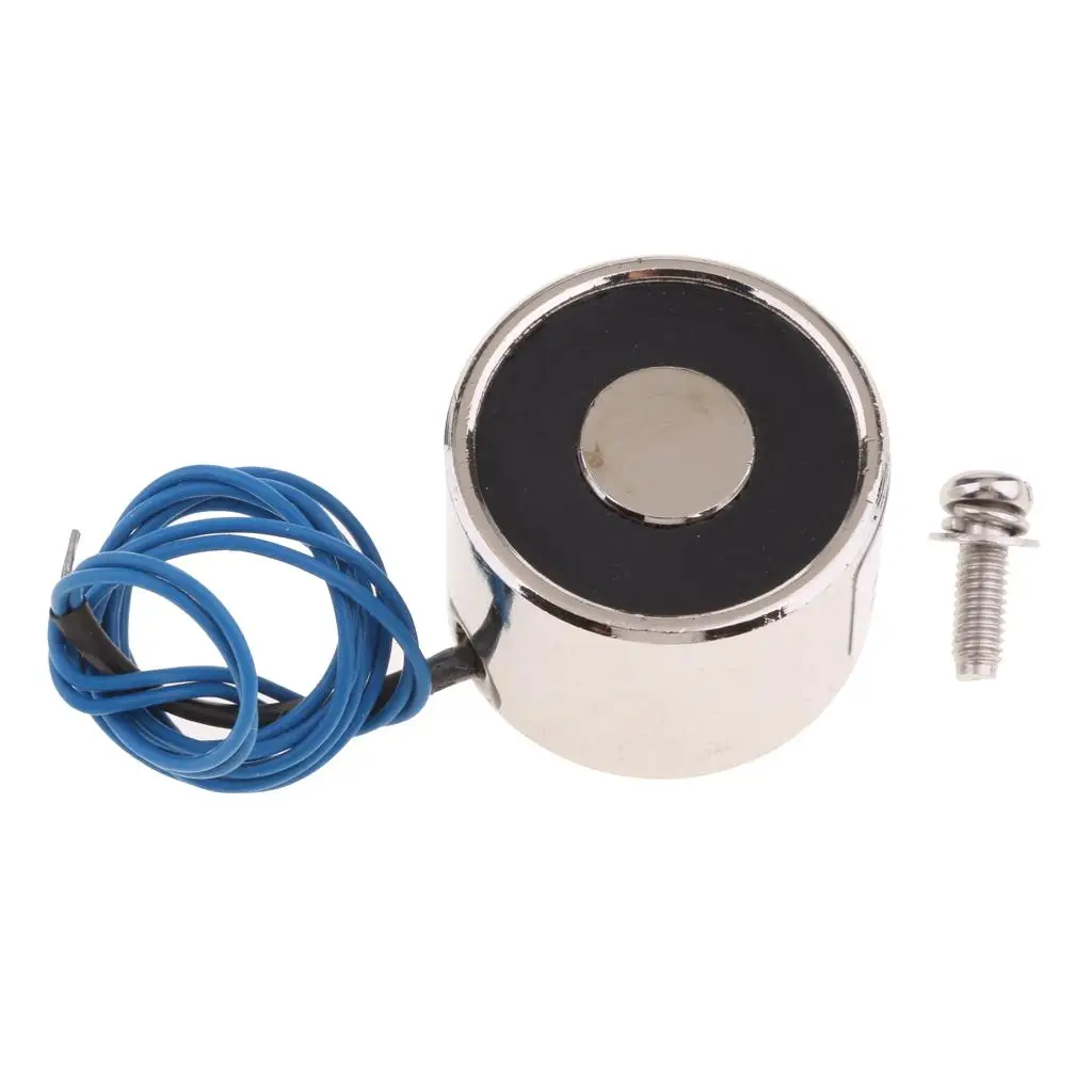 Round DC Electric Lifting Magnet Electromagnet Solenoid Lift Holding