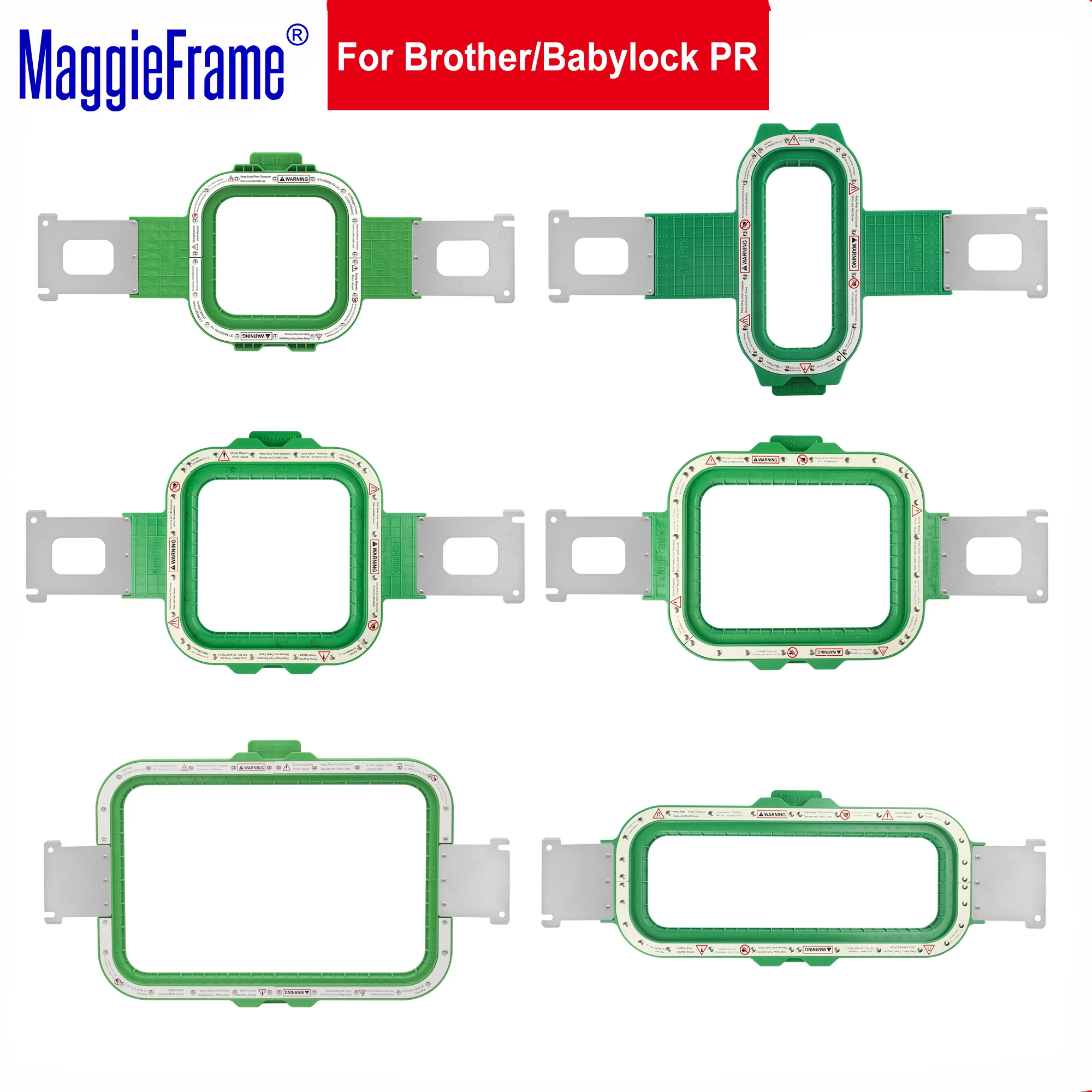 MaggieFrame Magnetic Hoops for Brother PR Embroidery Machine Embroidery Hoop Mighty Hoop Sewing Accessories