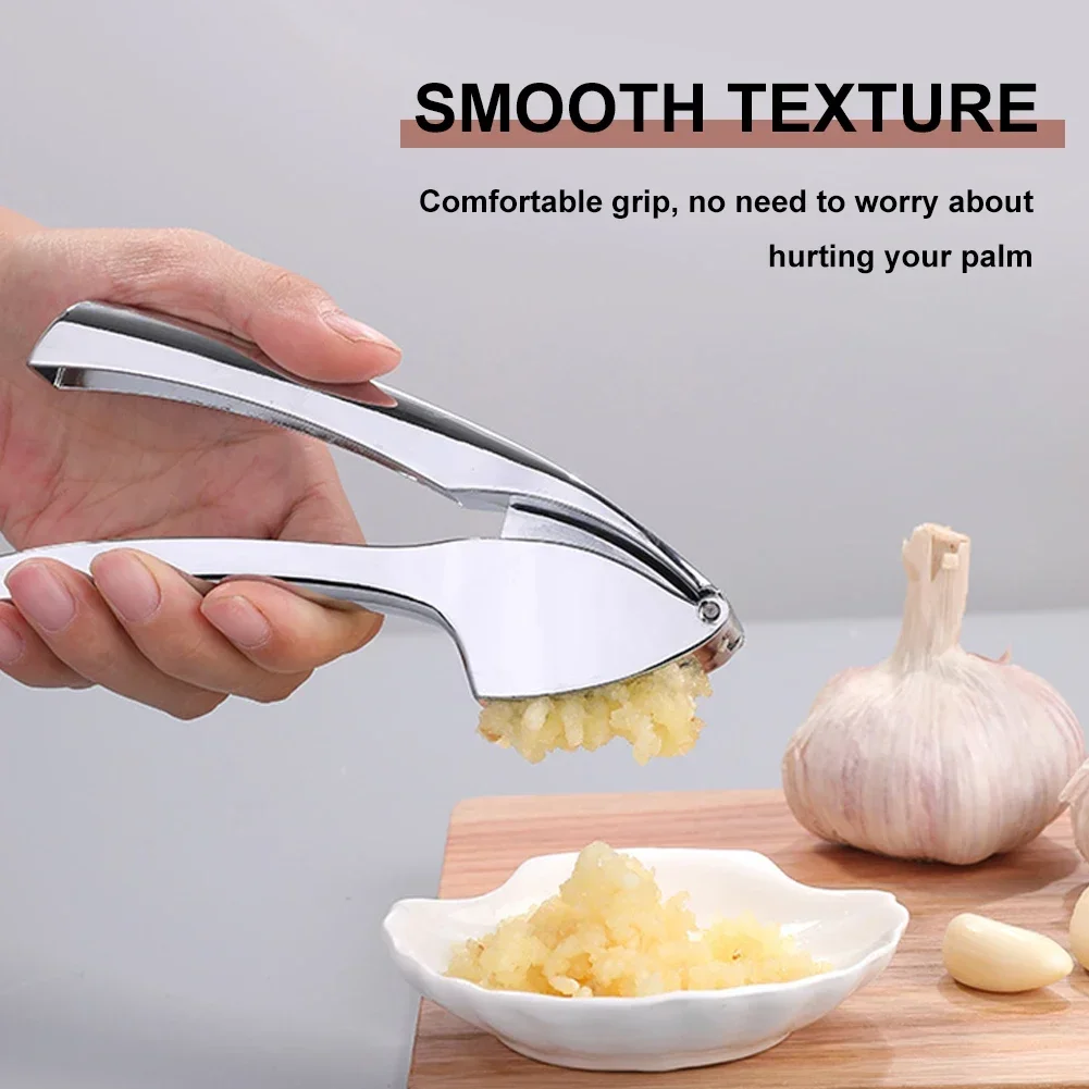 Garlic Press Stainless Steel Garlic Mincer Garlic Crusher Detachable Easy to Squeeze and Clean Kitchen Tools for Fine Garlic