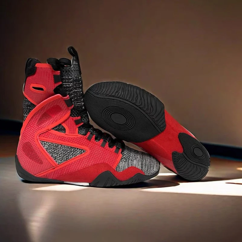 

Men's Boxing Shoes High Quality Boxing Boots Professional Breathable Fighting Wrestling Shoes Gear Anti-slip Brand Gym Training