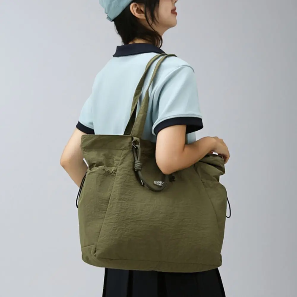 

Casual Nylon Tote Bag Nylon Rope Korean Style Lightweight Eco Bag Large Capacity Handbag Nylon Shoulder Bag Student