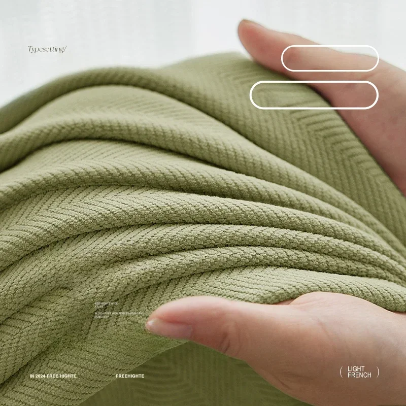 

Herringbone Chenille Matcha Green Curtains for Living Room Bedroom Blackout New Window Luxury Customize