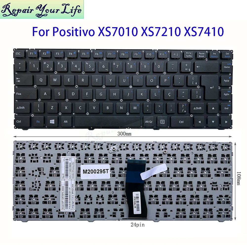 PT-BR Brasil Teclado Para Positivo Premium XS7010 XS7205 XS7210 XS7410 XS8210 Brasileiro Portugal Laptop Parts 6-80-W9400-331-1P