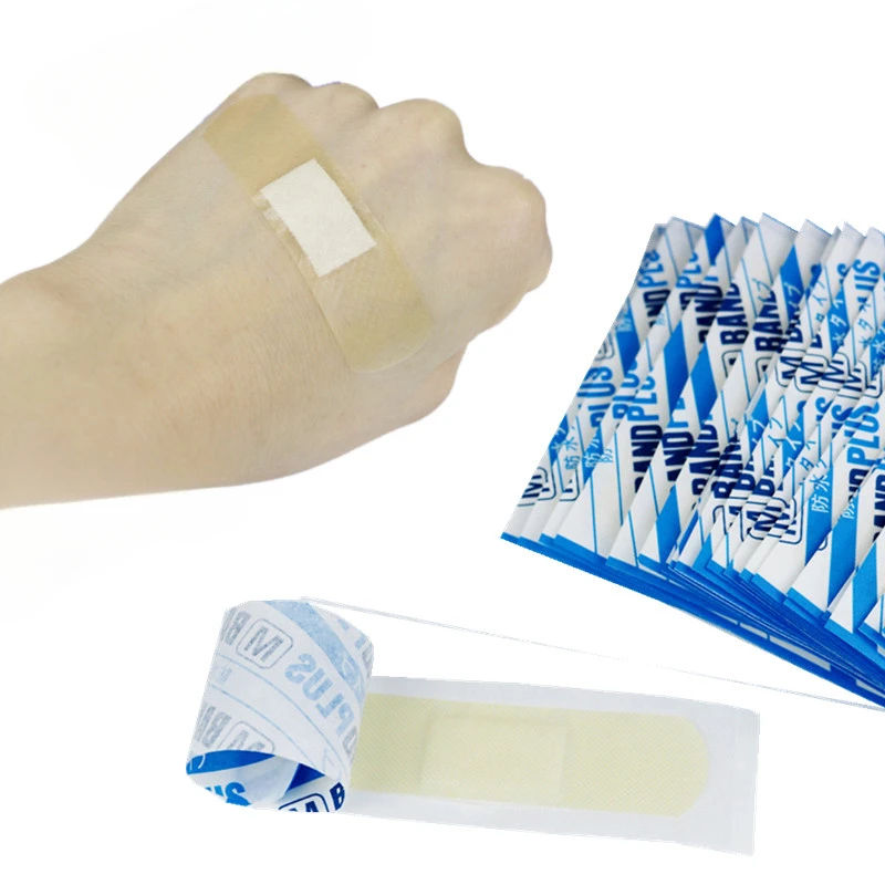 

50pcs/set Translucent Band Aid Skin Patch for First Aid Strips Adhesive Bandages Wound Dressing Tape Plasters Woundplast