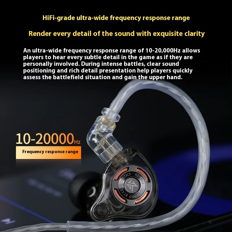 KZ Gale Wired HiFi Earphones With 2 Mics In Ear Superlinear Dynamic Drive Music Monitor Ergonomics Headset Custom Gaming Earbuds