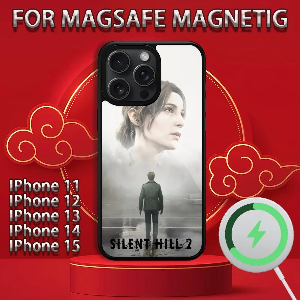 Game S-Silent hill 2 remake  Phone Case For iPhone 15 14 13 12 11 Pro Max Plus Magsafe Magnetic Wireless Charging Cover