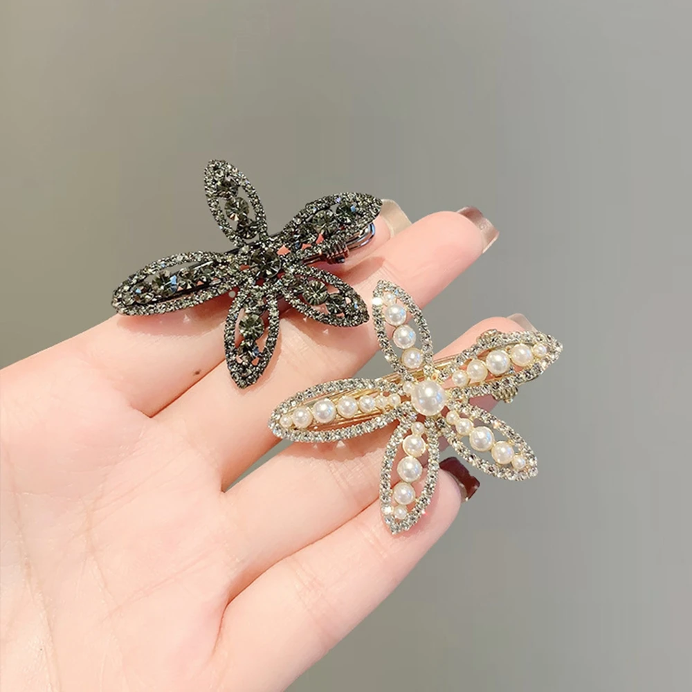 

New Fashion Pearl Hair Clip Women Hairpins Flower Rhinestone Barrettes Girl Hair Accessories