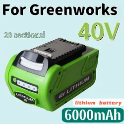 40V 6.0Ah Li-ion Rechargeable Battery 40V 6000mAh for GreenWorks 29462 29472 29282 G-MAX GMAX Lawn Mower Power Tools Battery