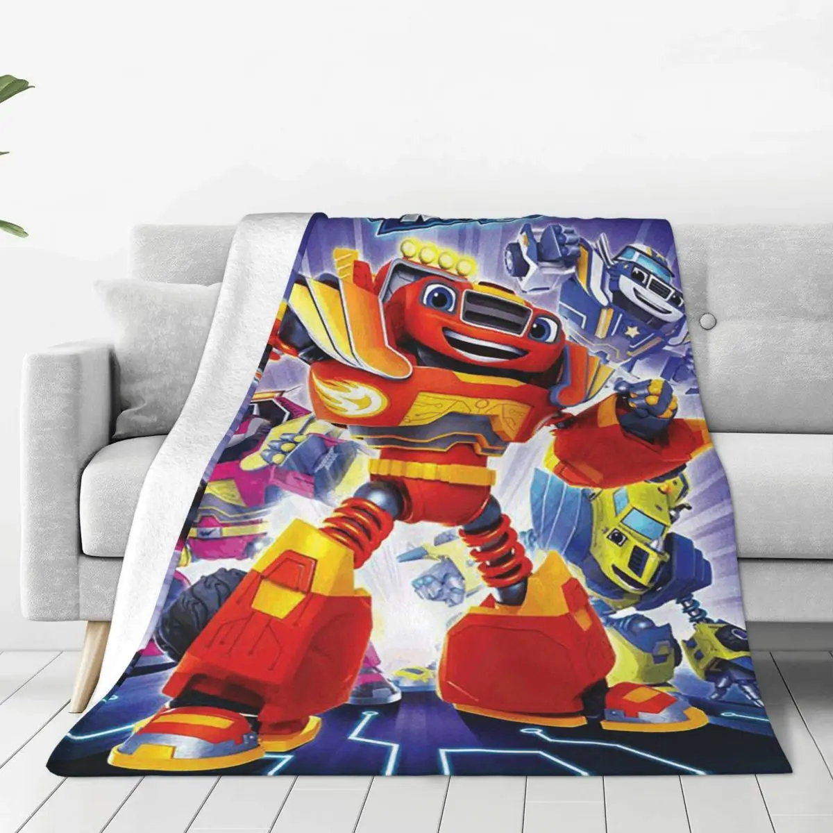 Blaze And The Monster Machines Blanket Soft Warm Flannel Throw Blanket Bedspread for Bed Living room Picnic Travel Home Sofa