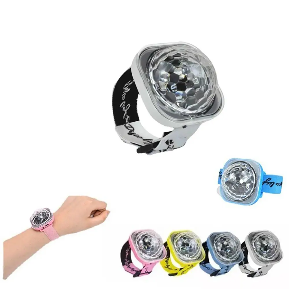 Rechargeable Wrist Disco Light Accessories Colorful Party Bracelet Light Sound Activated Portable Mini Strobe Light