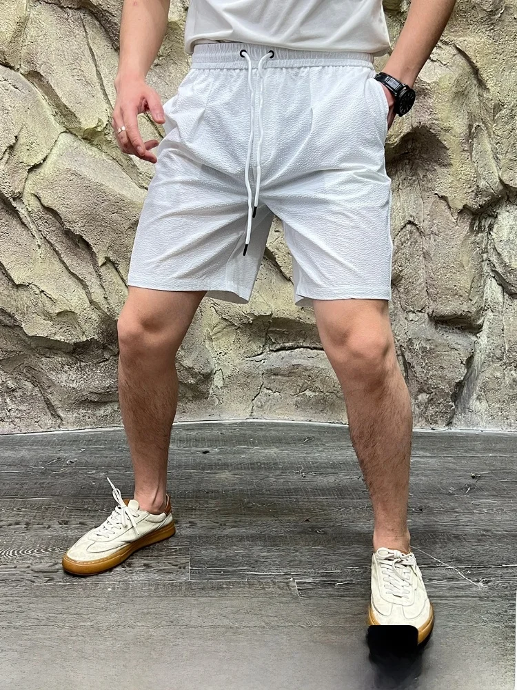 

Мужская ткань с пузырьками Line Cool Feeling Qui Dry, повседневная свободная спортивная ткань, летняя прямая молния со средней талией