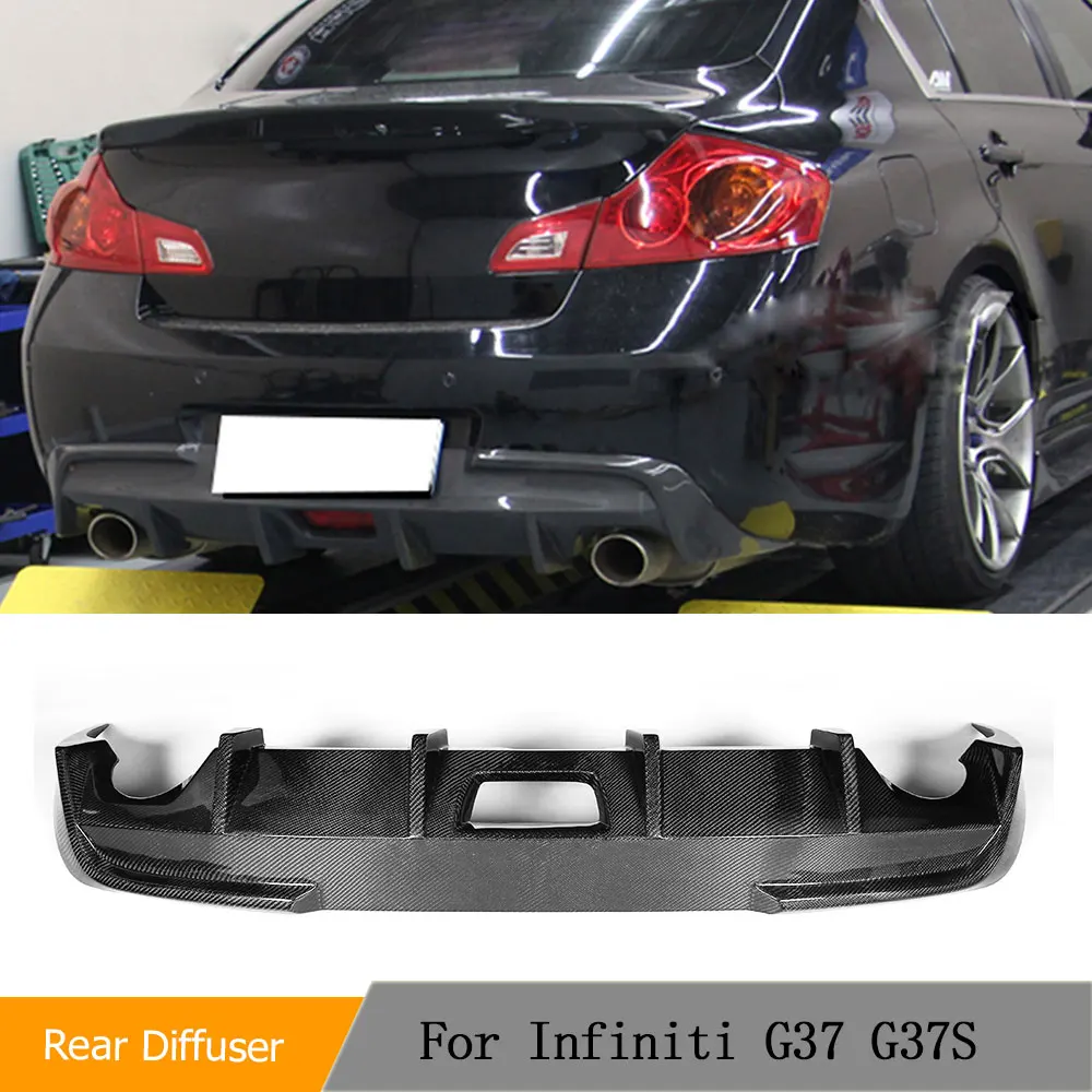 Carbon Fiber Rear Diffuser for Infiniti G37 G37S 4 Door Base Sedan Sport 2009-2013 Not Fit for USA Market Car Rear Diffuser FRP