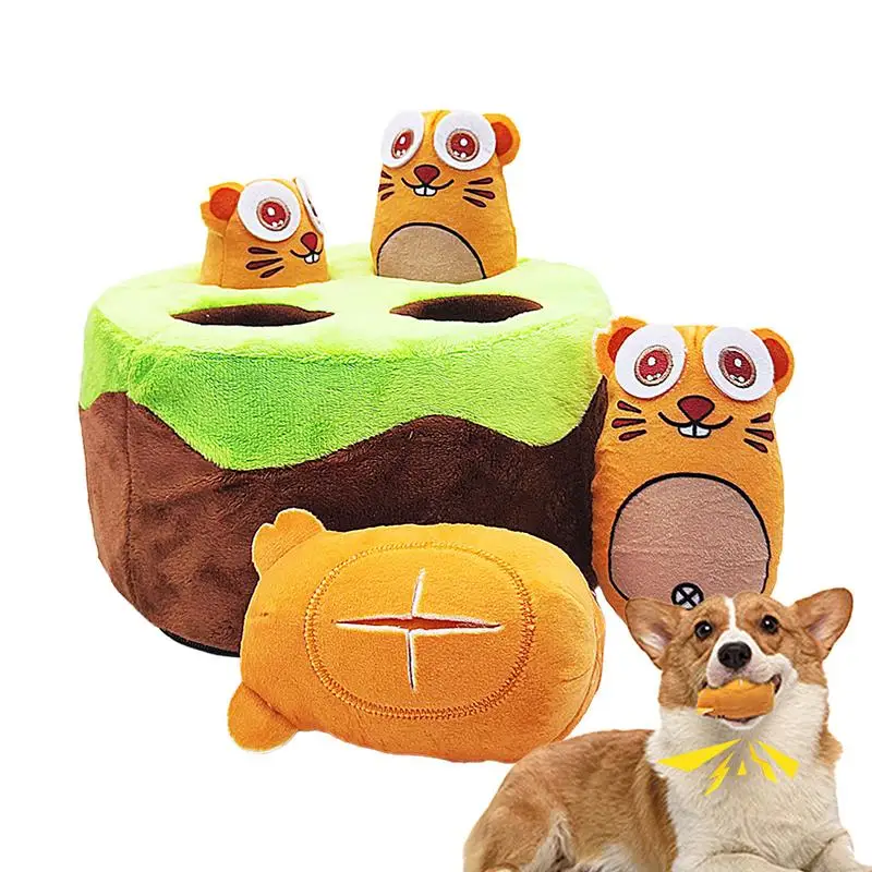 Dog Toy Stuffed Animal 5 Pieces Dog Squeaky Toys Dog Chew Toy Wear-Resistant Dog Plush Toy Interactive Dog Toys For Small Medium