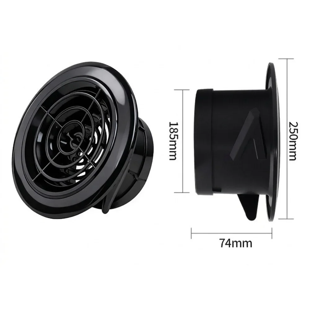 New Kitchen Living Room Duct Supplies Black 8 Inch Rotating Vent Cover With Mesh Grate For Home Decor Air Ventilation Accessory