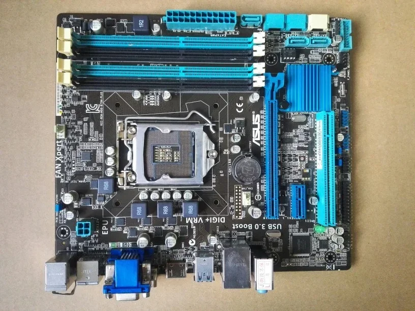 Семейная настольная Материнская плата Intel B75 Socket LGA 1155 i3 i5 i7 DDR3 32G SATA3 USB3.0, б/у