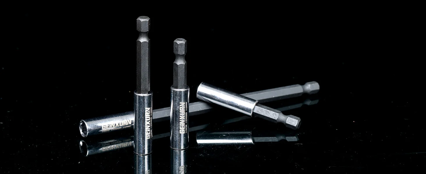 Geinxurn 2,5'' Schraubendreher-Bithalter, Cr-V-Verlängerungssockel, Bohrer, magnetischer Halter, Sechskantschaft, Schnellwechsel-Bohrerführung – Detail 1