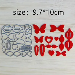 Love Hairpin Bow Metal Cut Dies Stencils for Scrapbooking Stamp/Photo Album Decorative Embossing DIY Paper Cards