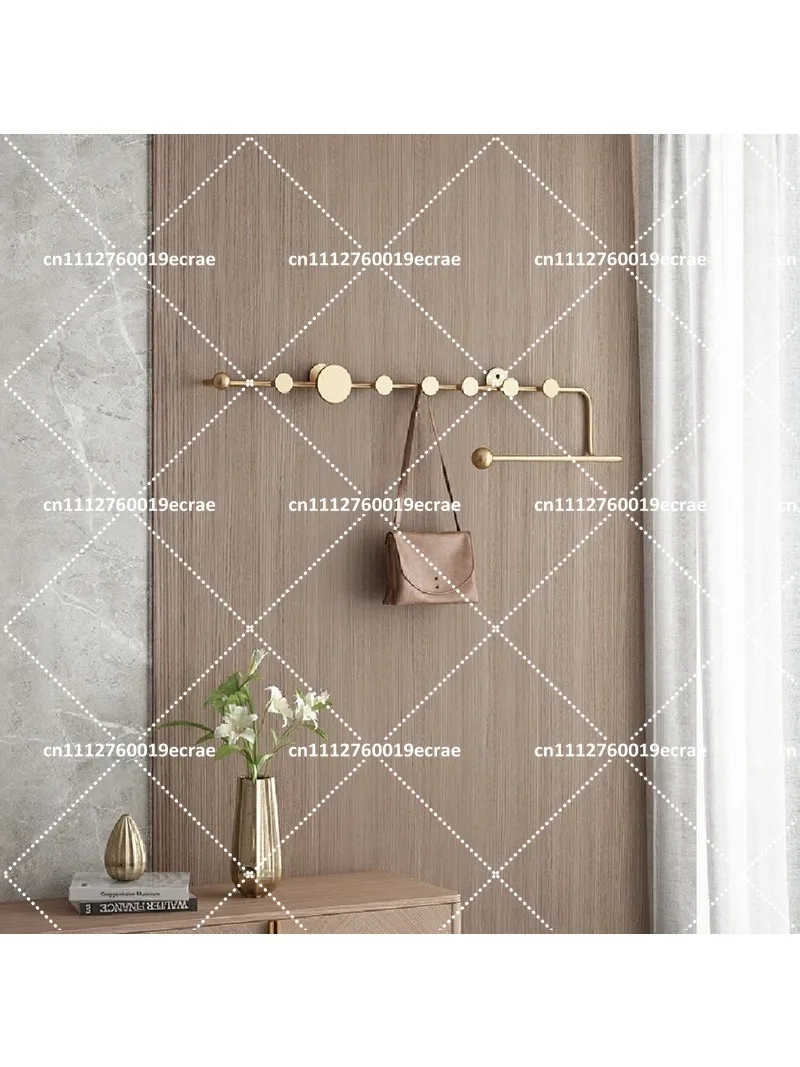 Modern Wall Coat Rack Minimalist Metal Shelf Space Saving Hanger for Entryway Hallway