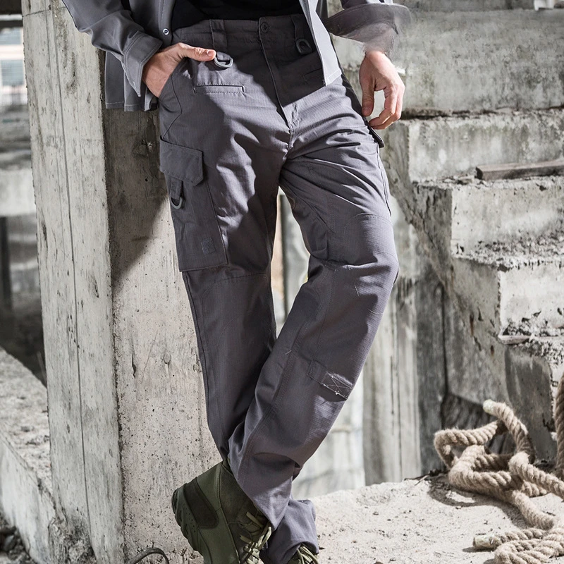 Men's outdoor outdoor sports casual pants multi-bag trousers cotton