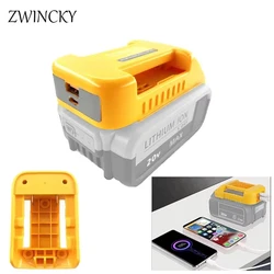 USB Charger Adapter for Dewaltt,18V 20V Lithitum Battery Portable Type-C Port Fast Charging Battery Storage Rack Holder Case