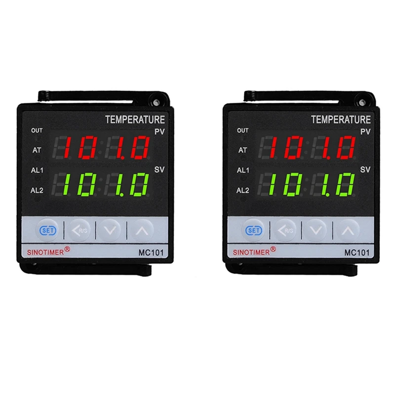 2X SINOTIMER MC101 Display digitale regolatore di temperatura PID sensore di modalità Celsius/Fahrenheit