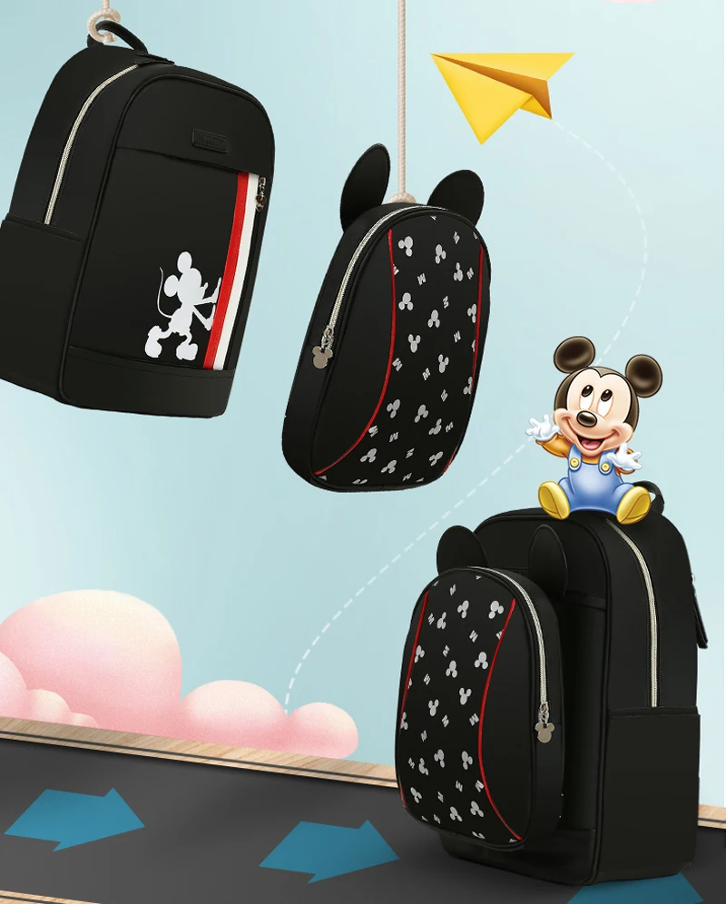 

Disney Baby Diaper Bag USB Wet Bag Warm Cute Mummy Maternity Nappy Diaper Stroller Insulation Travel Backpack Mickey Minnie Pram