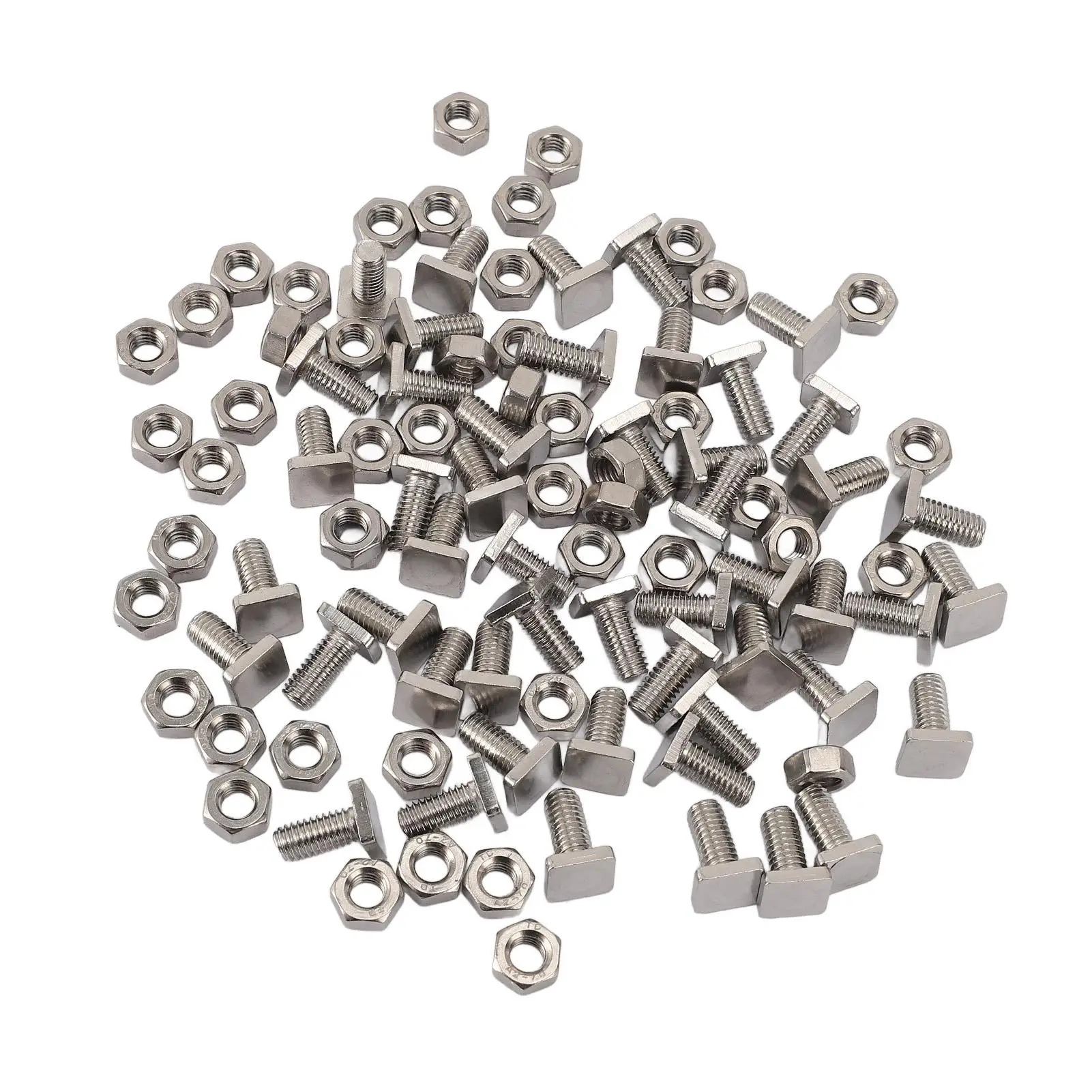 50 Sets Stainless Steel Greenhouse Screws Quick Assembly M6 X 13 Screws M6 Nuts Tool Assortment Set