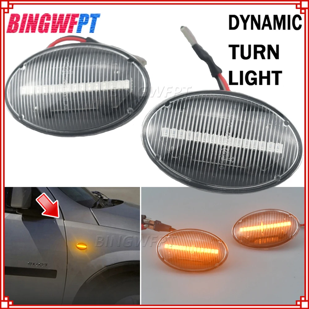 

Dynamic LED Side Marker Turn Signal Sequential Blinker Lights For Opel Combo C B Tigra A Astra F Meriva A Corsa C B Sintra Vita