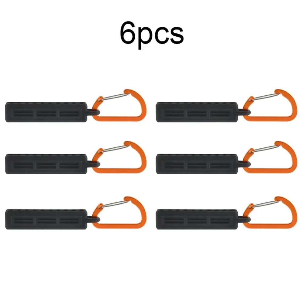 6PCS Screwdriver Bit Holder with 10 Holes and Carabiner for Secure Holding and Easy Carrying of Bits on Work Sites