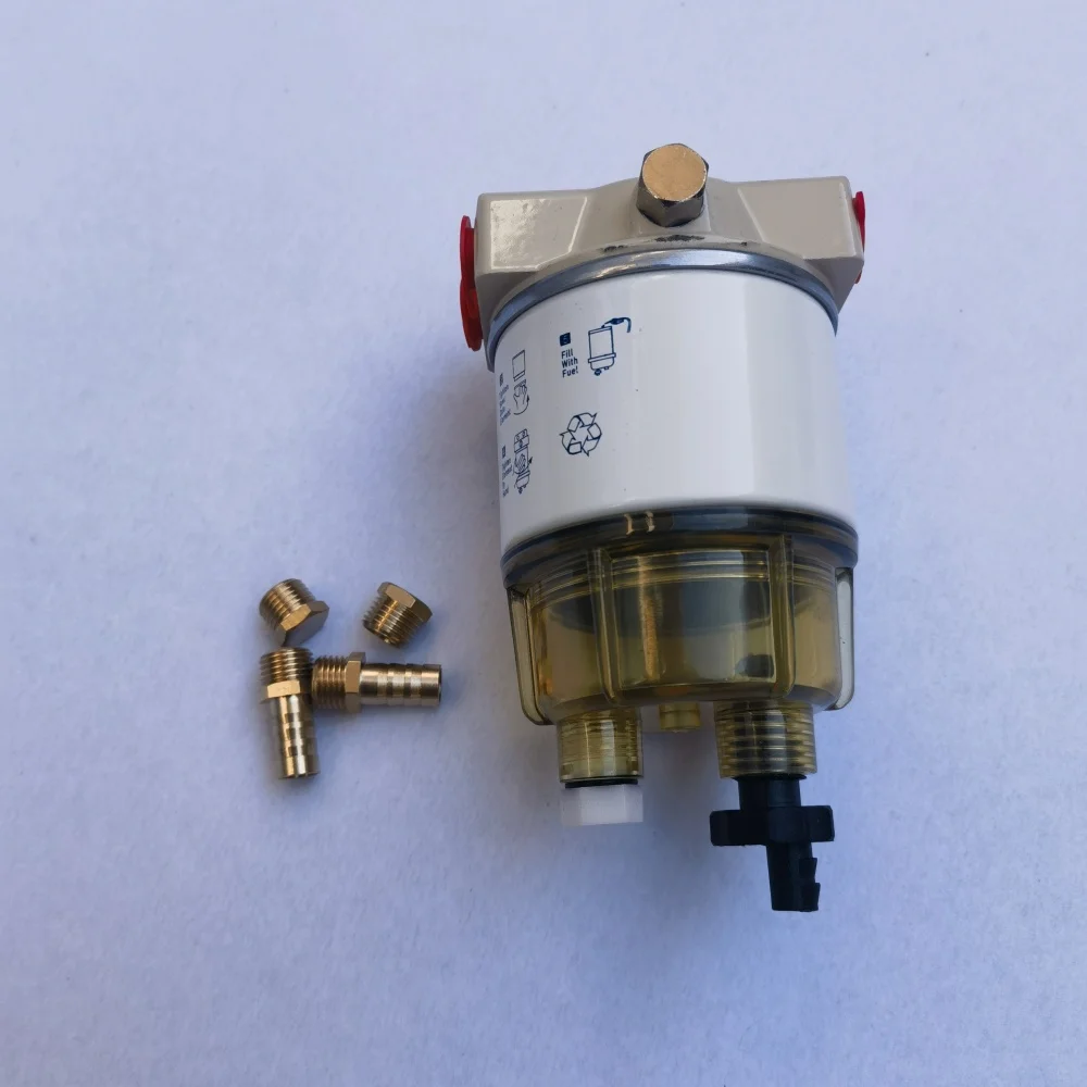 R12T فلتر الوقود فاصل المياه مرشح R12T يحل محل S3240 120AT 2P 502489   فلتر الوقود R12P R12S لمحرك اليخوت البحري الصغير