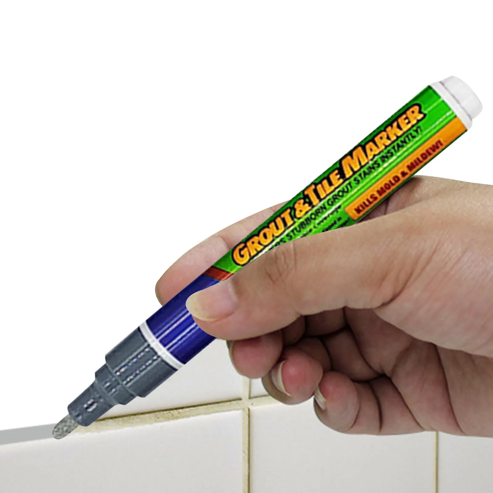 Wall Floor Filler Grout Sealer Tile Pen With Replacement Nib Tip Strong Coverage Grout Restorer Pen For Kitchen Bedroom Balcony