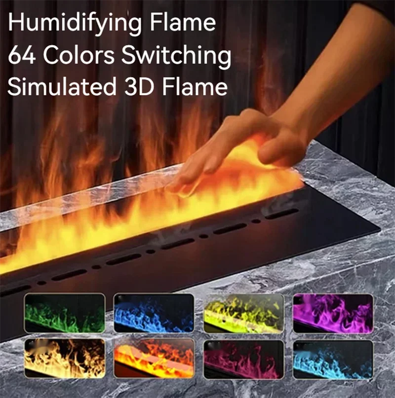 Electric Vapor Fireplace Smart Simulated Fire Flame Decorative 3D Colorful Flame Living Room Atomized Water Electric Fireplace