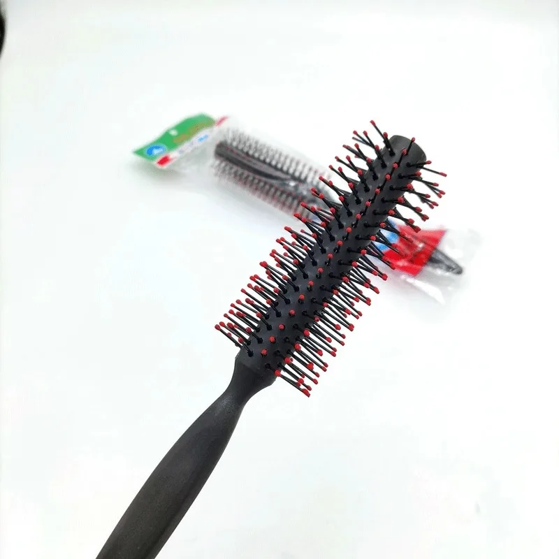 Круглая щетка из щетины кабана с деревянной ручкой, съемный хвост, профессиональная парикмахерская, парикмахерская, щетка для волос, круглая расческа для волос