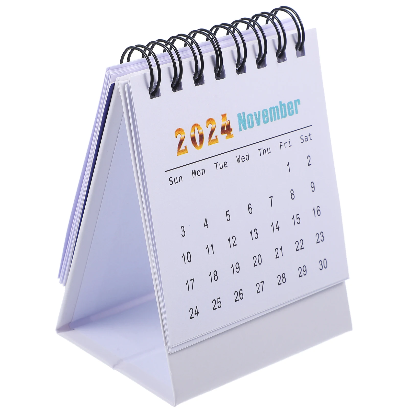 

2025 Mini Desk 2024 Table Calendar Freestanding Thick Paper Planner for Home Office Use Small Stand Desktop