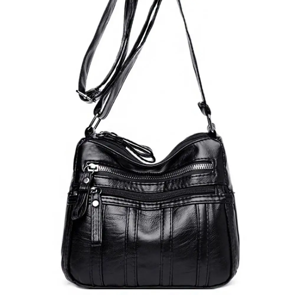 

Casual Black Mother Bag Mother Gift Mobile Phone Bag Small Square Bag PU Leather Handbag Women Shoulder Bag Female Handbag