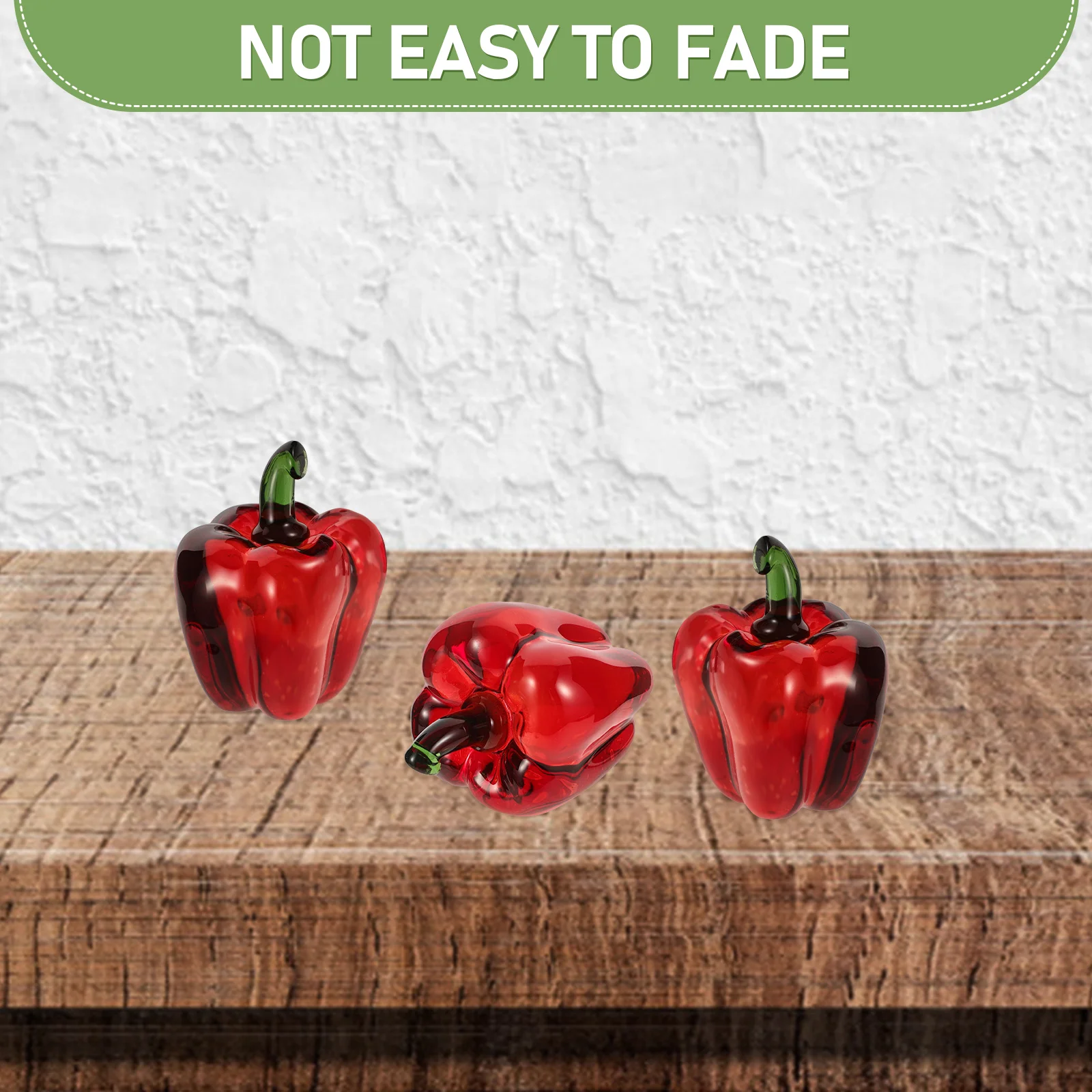 

Crystal Ornaments Decorative Simulation Artificial Chili Figurine Handmade Home Bedroom Decor Statue Fake Pepper Decoration Bell