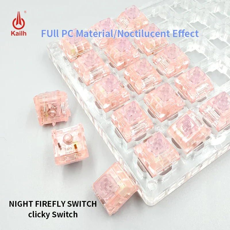 Kailh Box Night Firefly Keyboard Switch Clicky 60g RGB for DIY Mechanical Keyboard SMD 5Pins MX Luminescent Switches
