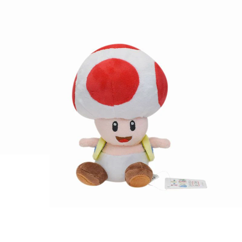 Super Mario Bros Animation Game Peripheral Toys Lovely Cute Toad Mushroom Doll Anime Figures Action Model Collection