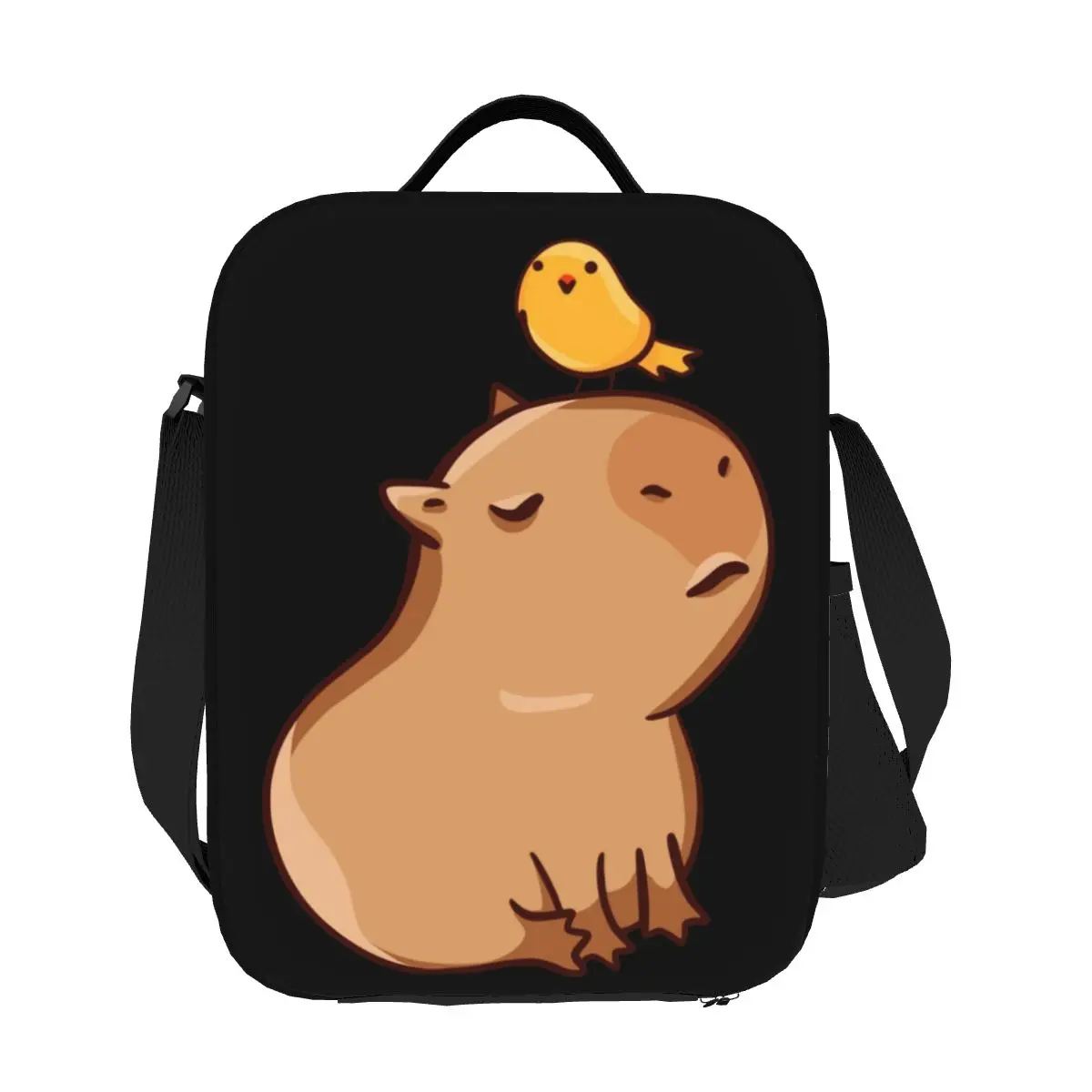

Custom Capybara And Birds Insulated Lunch Bags for Women Portable Thermal Cooler Food Lunch Box Work School Travel