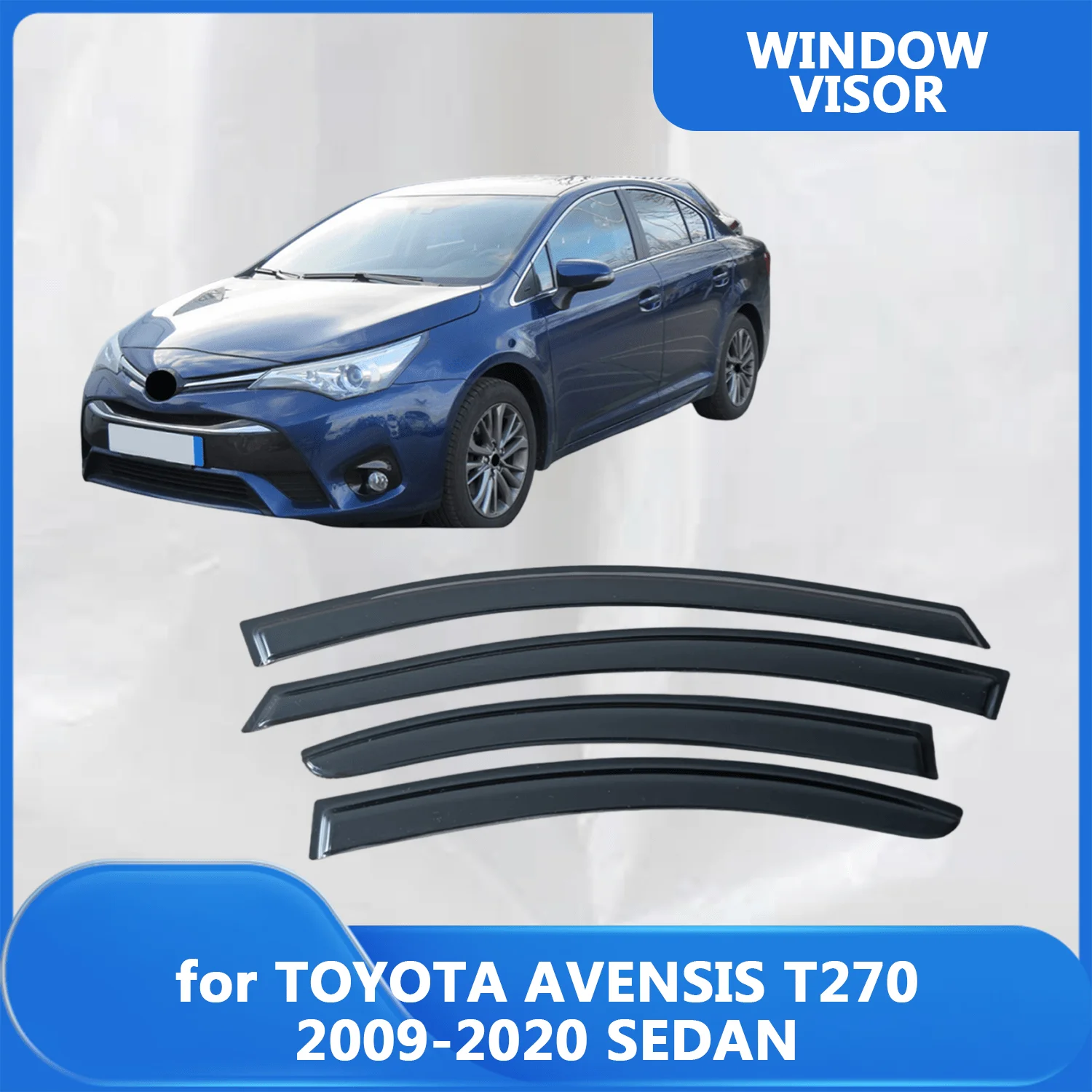 

Window Visor for TOYOTA AVENSIS T270 2009-2014 2015 2016 2017 2018 2019 2020 SEDAN Wind Deflectors Rain Guards Door Visor Vent